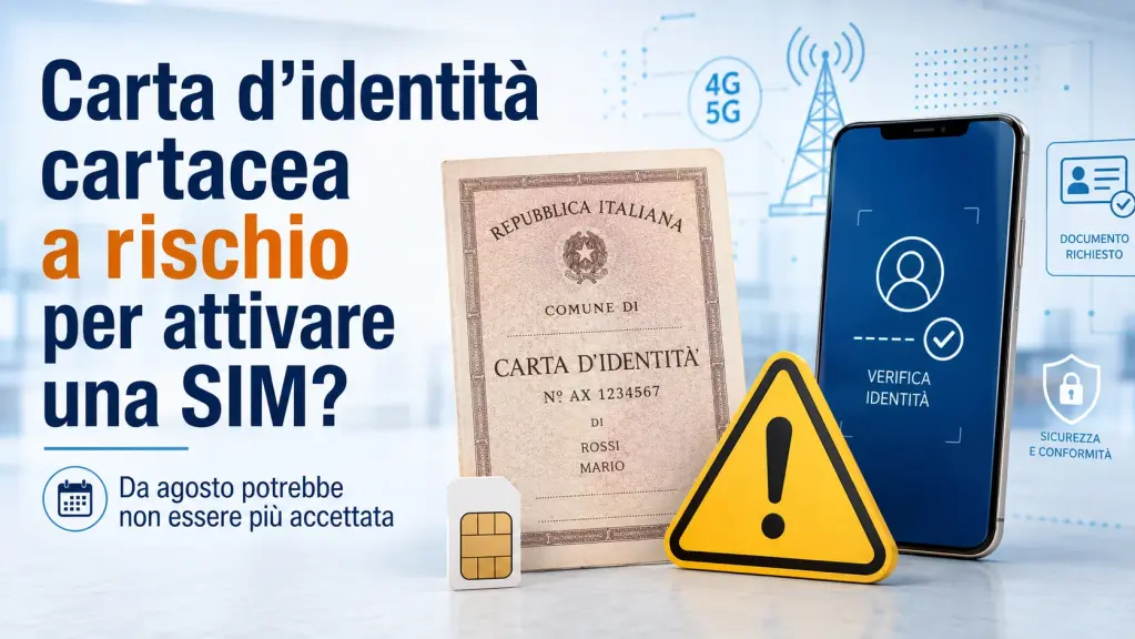 Carta d'identità per attivazione nuova SIM