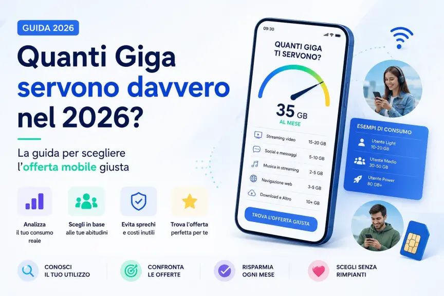 Consumo dati 2026, quanti Giga servono?