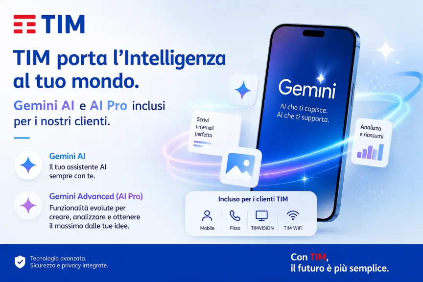TIM porta Gemini ai propri clienti